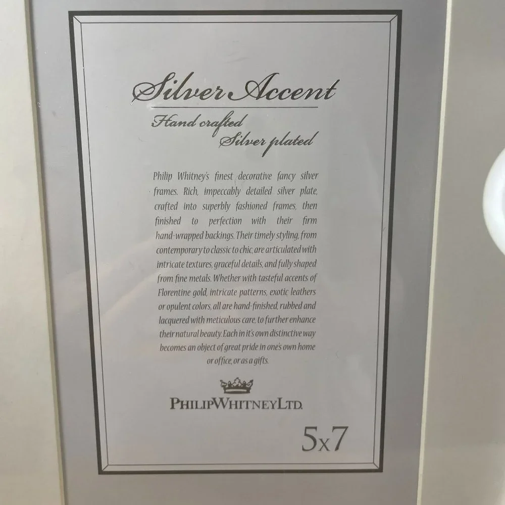 Philip Whitney Silver Plated Basketweave Frames Square 4x6 5x7 Lot of 2 New
